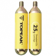 topeak 2 cartouches de co2 cartridge 25g pour 17