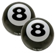 triktopz bouchons de valves x2 eight ball noir pour 9