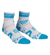 compressport racing socks v2 - run high-cut blue size 1 pour 15