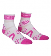 compressport racing socks v2 - run high-cut pink size 1 pour 15