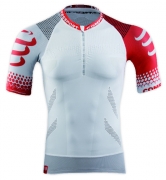 compressportpro racing trail-running shirt white size l pour 85