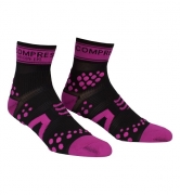 compressport racing socks v2 - run high-cut black-pink size1 pour 15