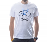 alltricks tee-shirt vintage moustache blanc taille l pour 12